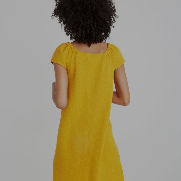 Texture Thread By Madewell Yellow Dress Size Small - Picture 3 of 7